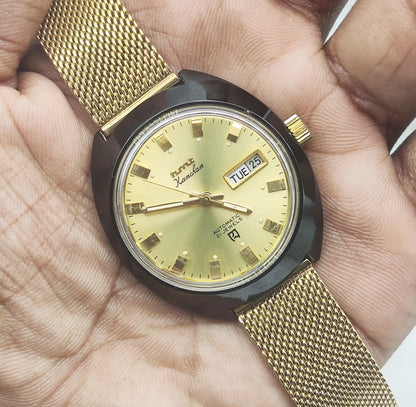 HMT Kanchan Para Shock 21 Jewels Golden Dial Automatic