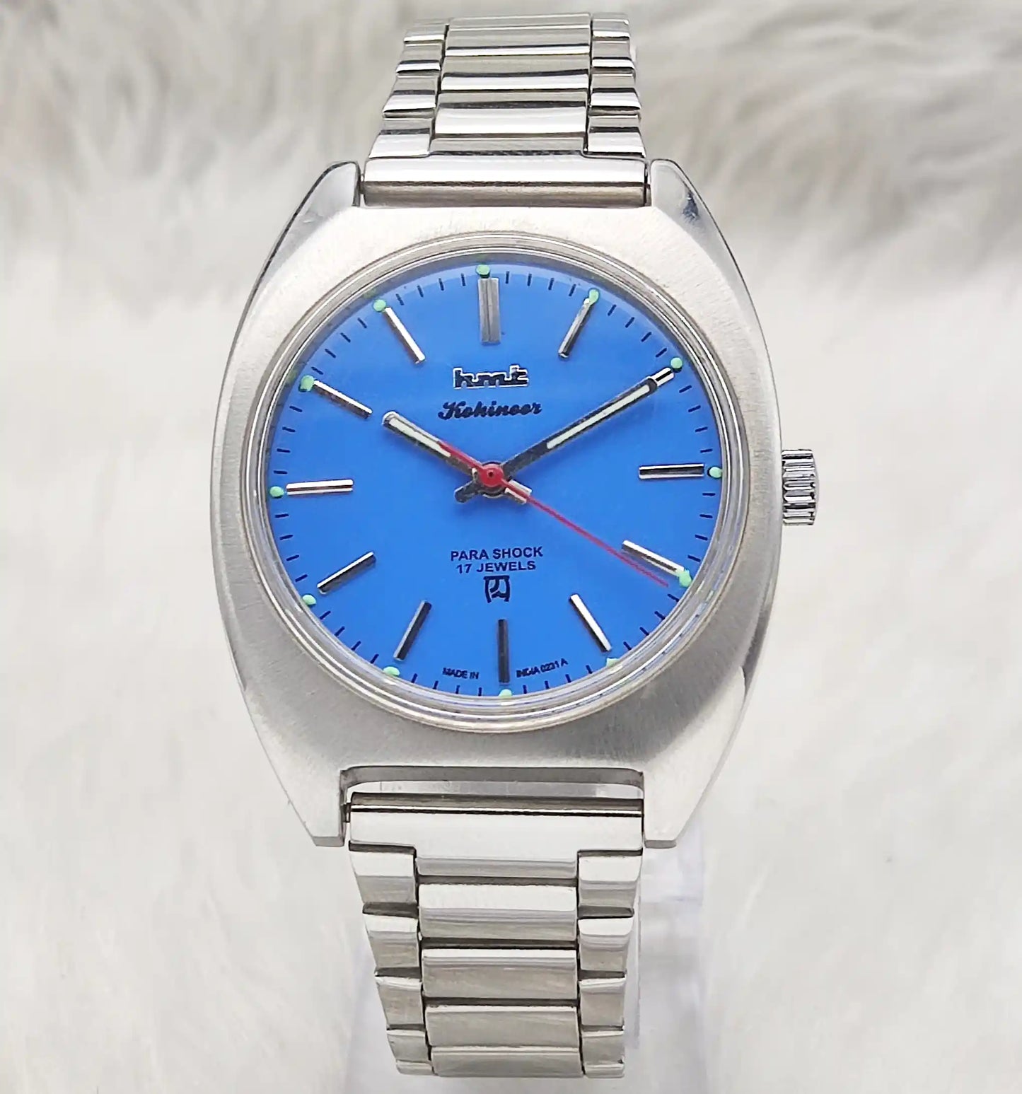 HMT Kohinoor - 17 Jewels Asian Blue Dial Handwinding Watch