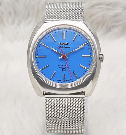 HMT Kohinoor - 17 Jewels Asian Blue Dial With Stick Indices Handwinding Watch