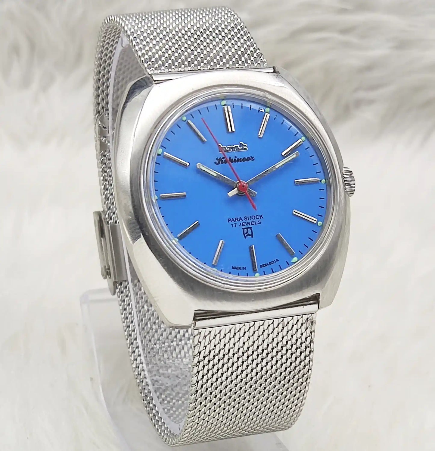 HMT Kohinoor - 17 Jewels Asian Blue Dial With Stick Indices Handwinding Watch