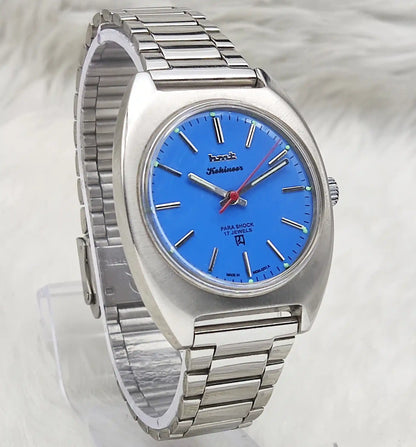 HMT Kohinoor - 17 Jewels Asian Blue Dial Handwinding Watch