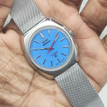 HMT Kohinoor - 17 Jewels Asian Blue Dial With Stick Indices Handwinding Watch