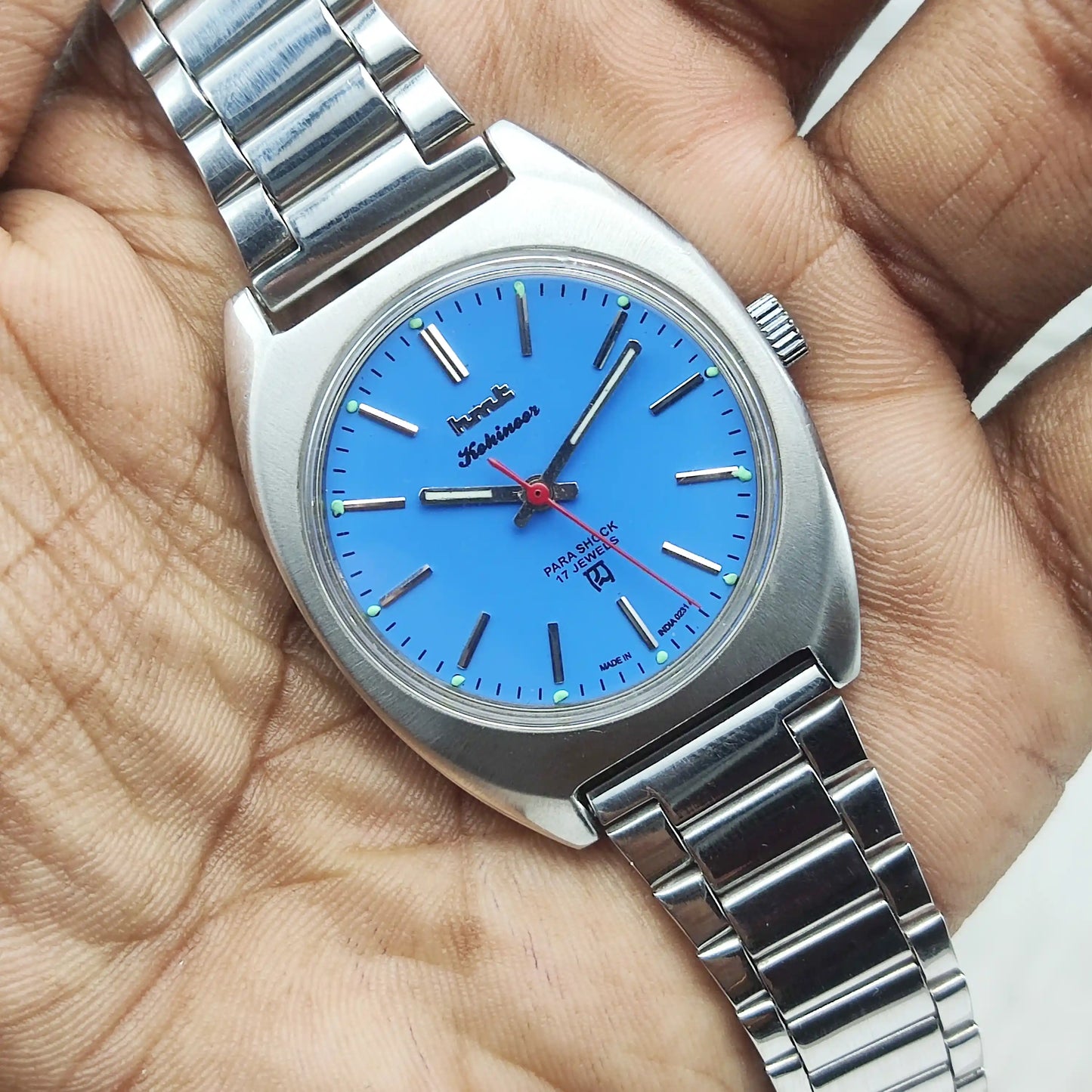HMT Kohinoor - 17 Jewels Asian Blue Dial Handwinding Watch