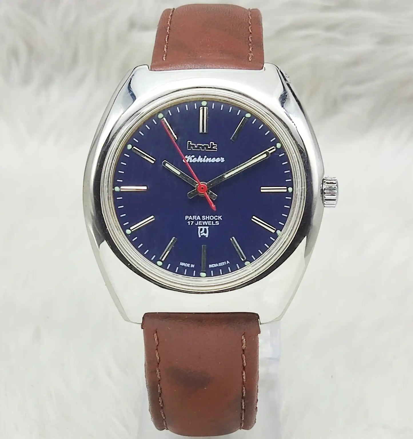 HMT Kohinoor - 17 Jewels Blue Dial Handwinding Watch