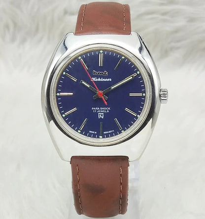 HMT Kohinoor - 17 Jewels Blue Dial Handwinding Watch