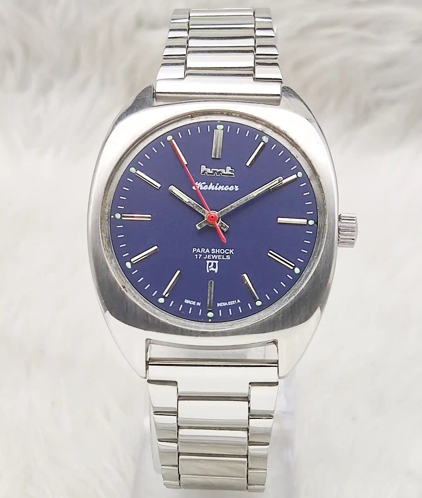 HMT Kohinoor - 17 Jewels Blue Dial Para Shock Handwinding Watch