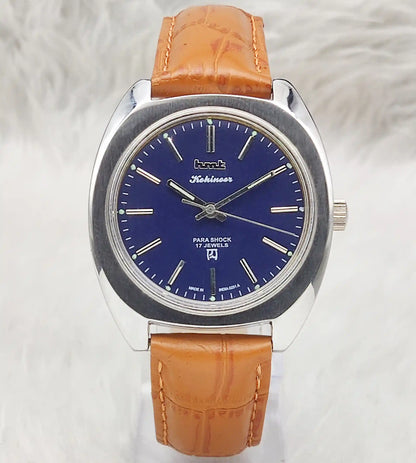 HMT Kohinoor - 17 Jewels Blue Dial With Stick Indices Handwinding Watch