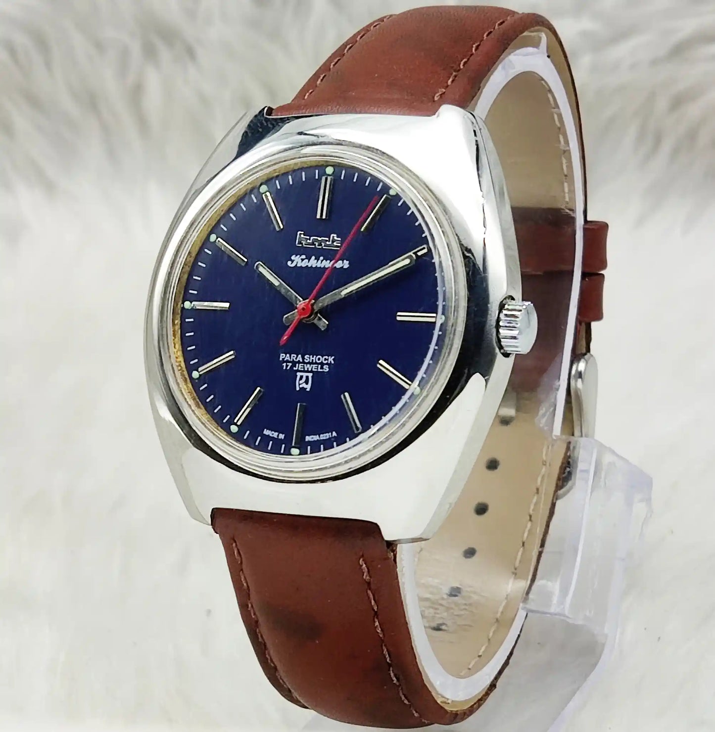HMT Kohinoor - 17 Jewels Blue Dial Handwinding Watch