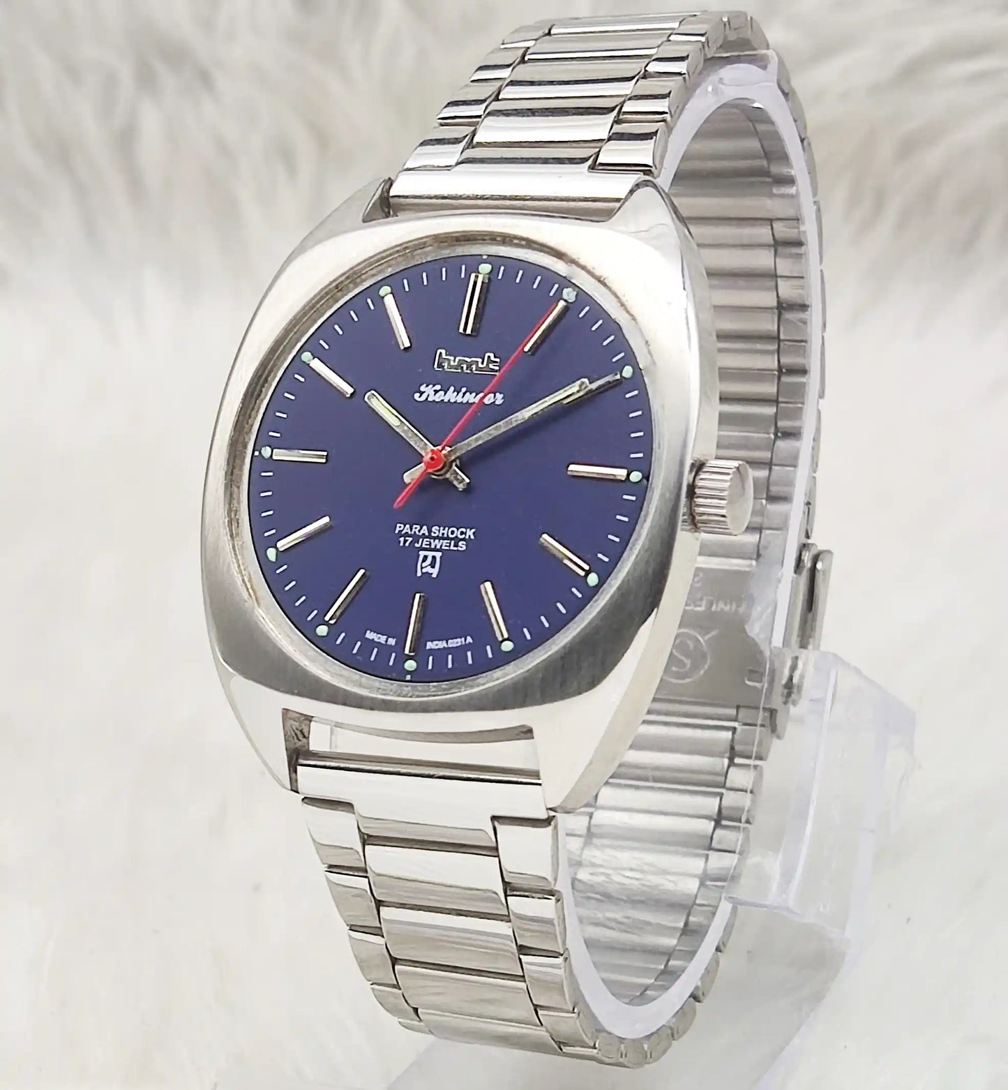 HMT Kohinoor - 17 Jewels Blue Dial Para Shock Handwinding Watch