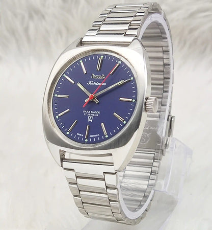 HMT Kohinoor - 17 Jewels Blue Dial Para Shock Handwinding Watch