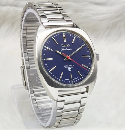 HMT Kohinoor - 17 Jewels Blue Dial Para Shock Handwinding Watch