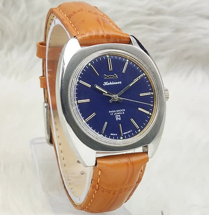 HMT Kohinoor - 17 Jewels Blue Dial With Stick Indices Handwinding Watch