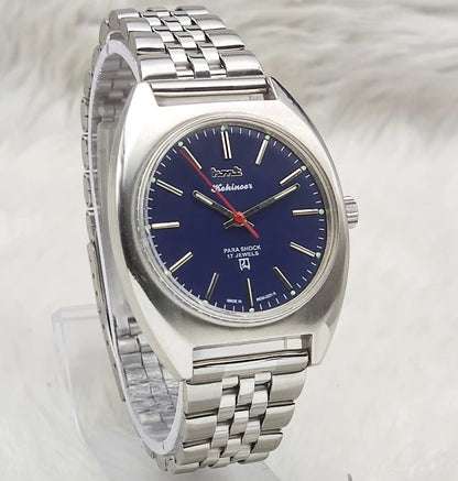 HMT Kohinoor - 17 Jewels Blue Dial With Stick Indices Handwinding Watch