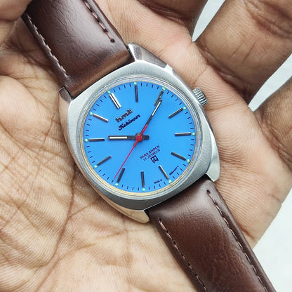 HMT Kohinoor - 17 Jewels Handwinding Asian Blue Dial Watch Timeless