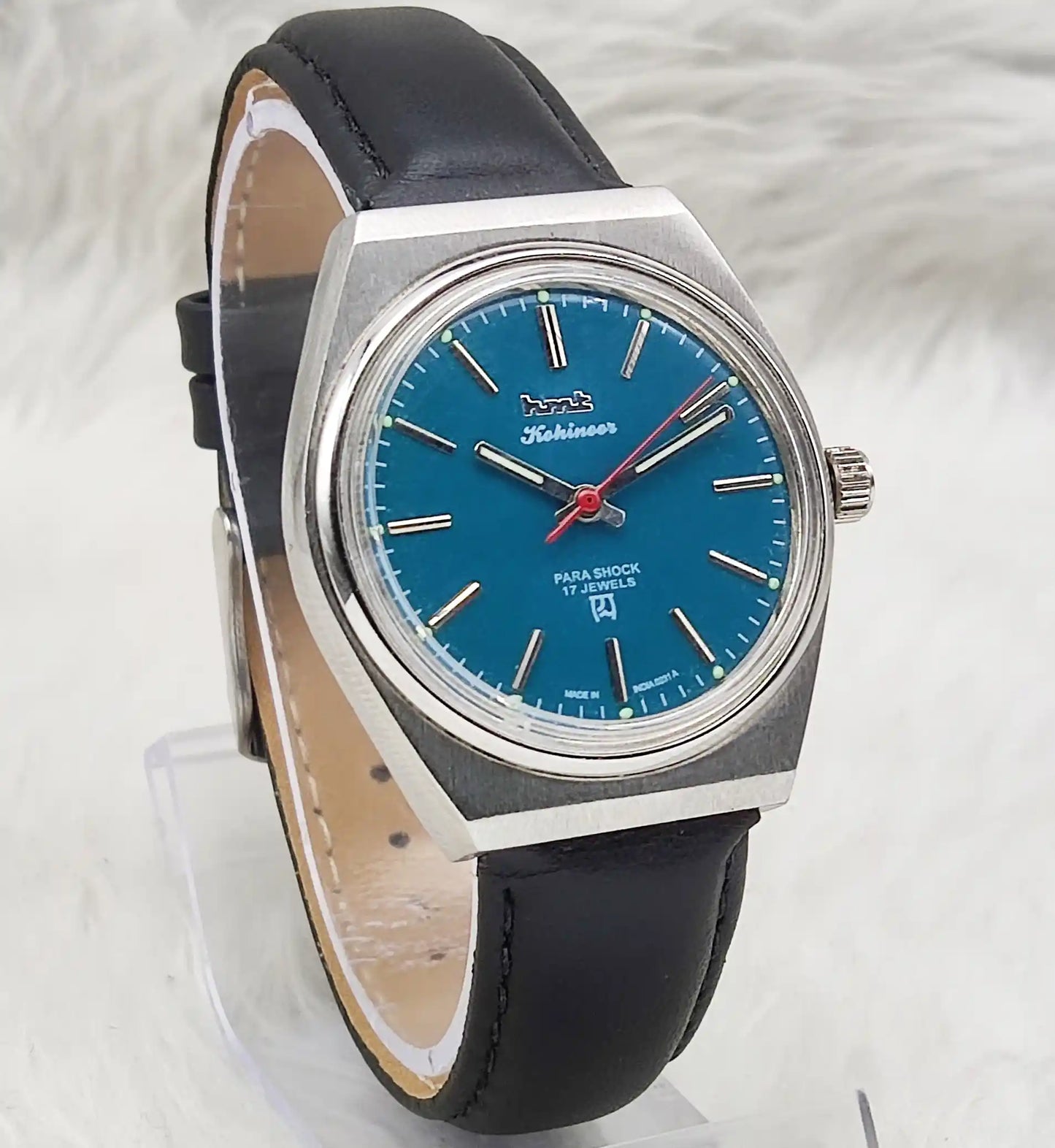 HMT Kohinoor - 17 Jewels Peacock Green Dial With Stick Indices Handwinding Watch