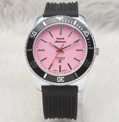 HMT Kohinoor - 17 Jewels Pink Dial With Stick Indices Handwinding Watch 0231