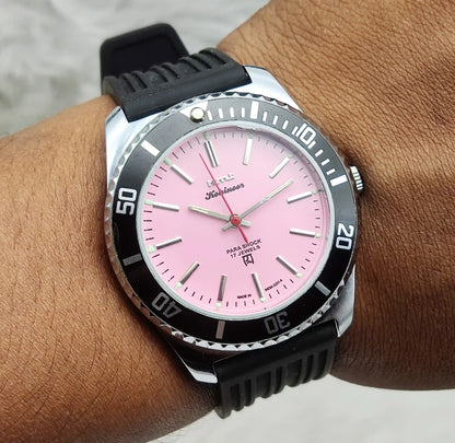 HMT Kohinoor - 17 Jewels Pink Dial With Stick Indices Handwinding Watch 0231