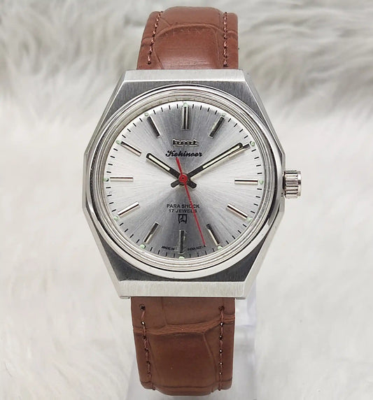 HMT Kohinoor Handwinding Watch - 17 Jewels Silver Dial