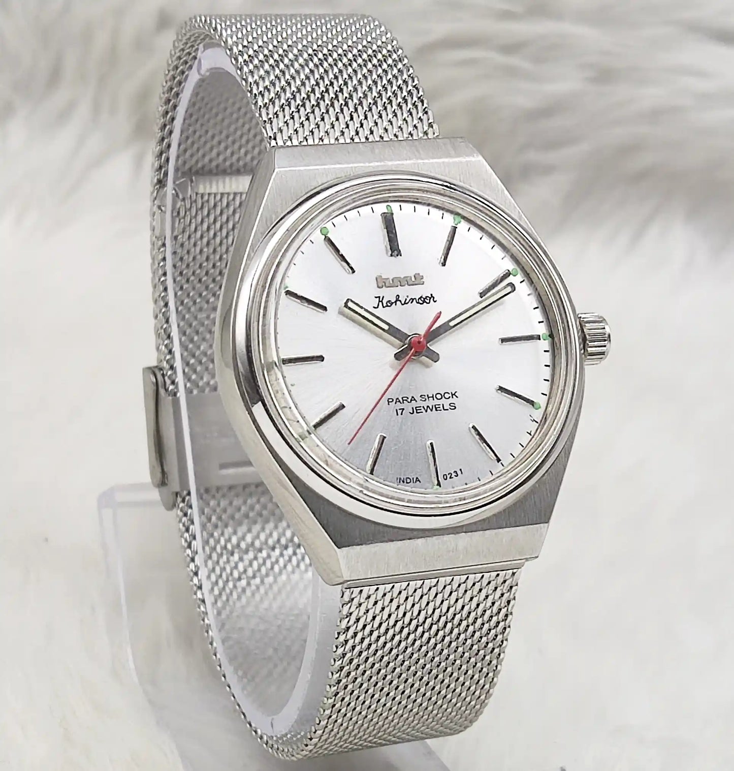 HMT Kohinoor - 17 Jewels Silver Dial With Stick Indices Handwinding Watch