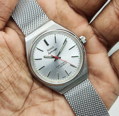 HMT Kohinoor - 17 Jewels Silver Dial With Stick Indices Handwinding Watch