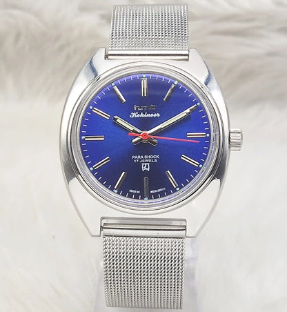 HMT Kohinoor 17 Jewels Blue Dial Men's Watch Handwinding