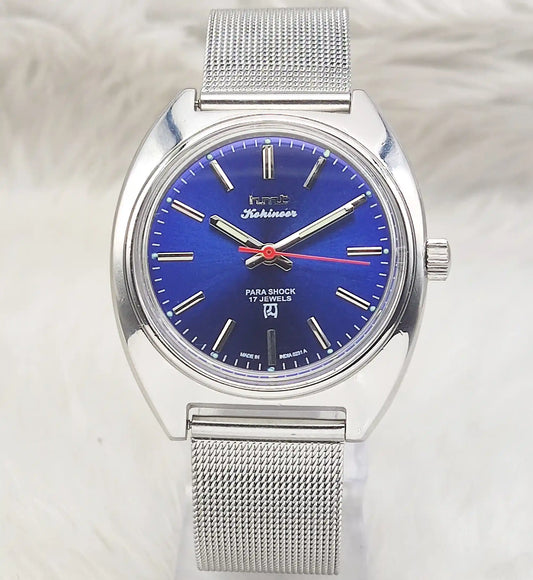 HMT Kohinoor 17 Jewels Blue Dial Men's Watch Handwinding
