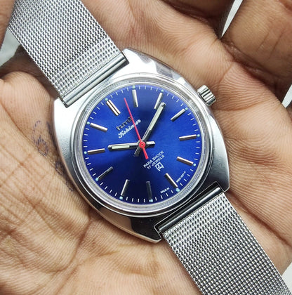 HMT Kohinoor 17 Jewels Blue Dial Men's Watch Handwinding