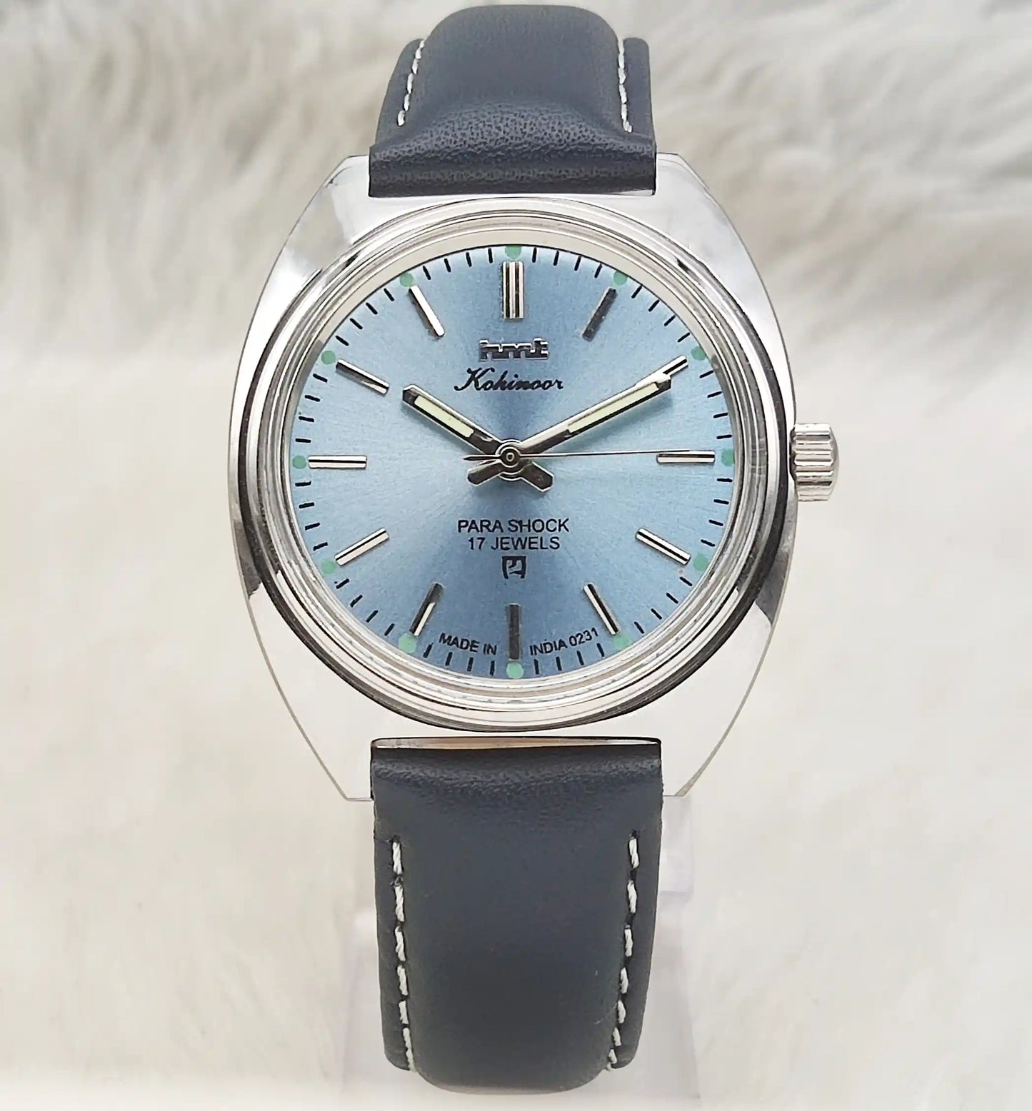 HMT Kohinoor 17 Jewels Tiffany Dial Handwinding Watch Transparent Back