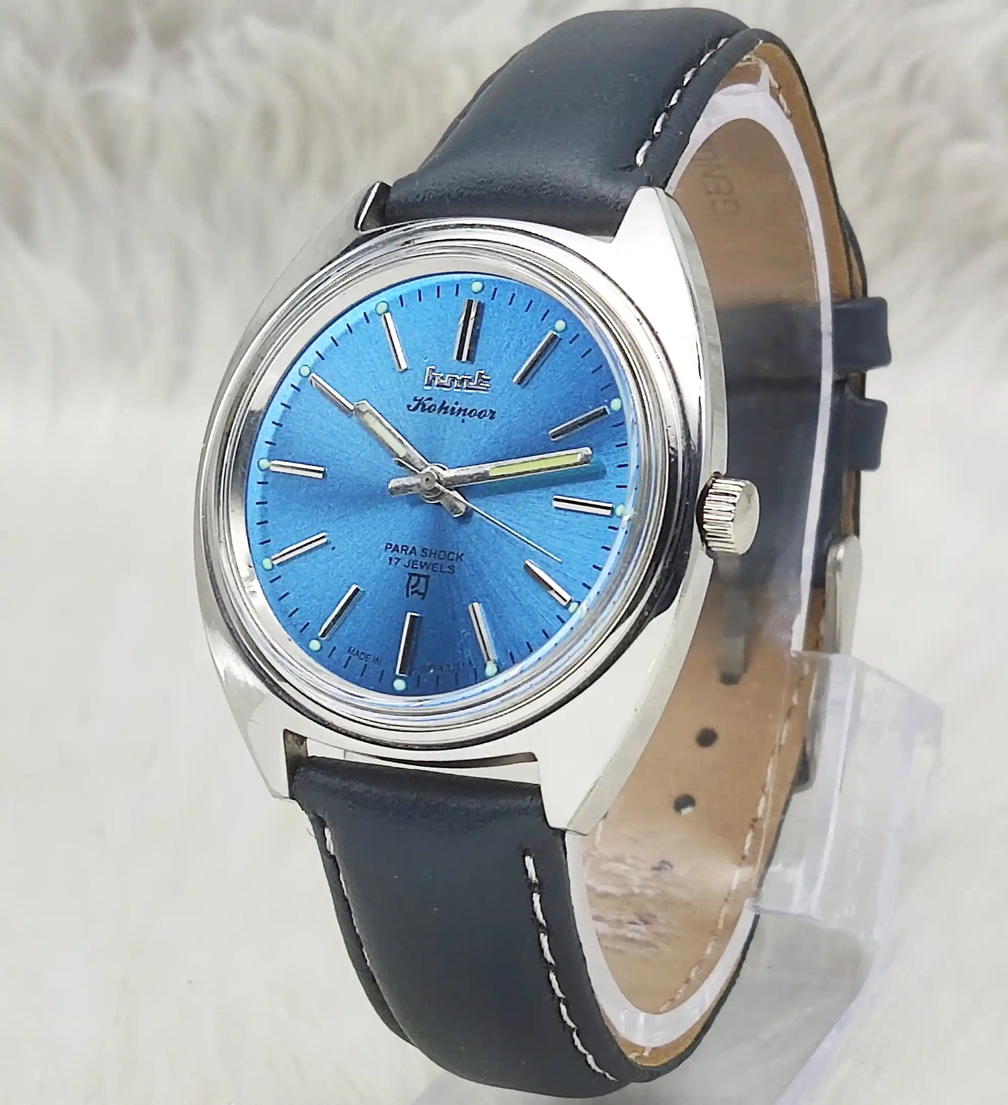 HMT Kohinoor 17 Jewels Bluish Dial Hnadwinding Watch
