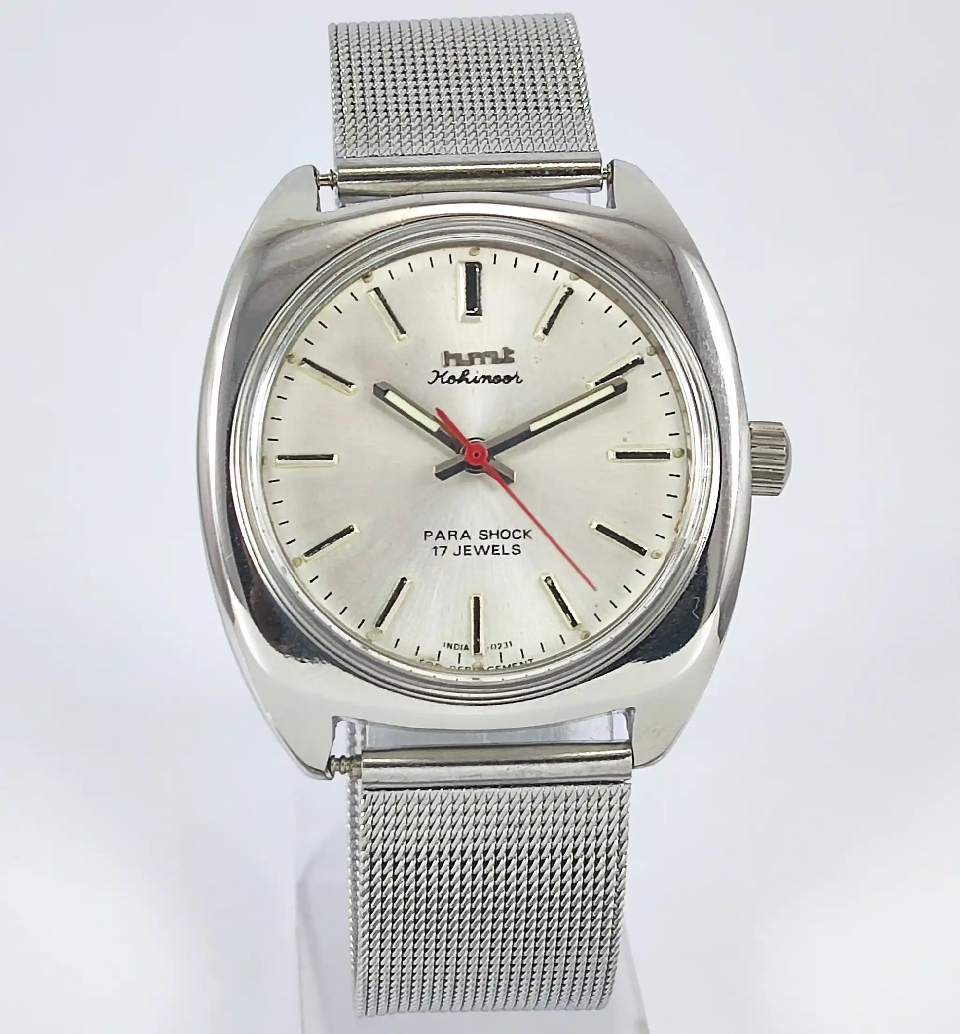 HMT Kohinoor 17 Jewels Para Shock 17 Jewels Silver Dial Watch - Discover-Diamonds