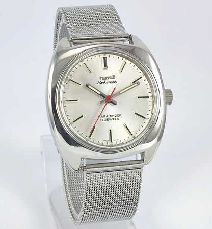 HMT Kohinoor 17 Jewels Para Shock 17 Jewels Silver Dial Watch - Discover-Diamonds