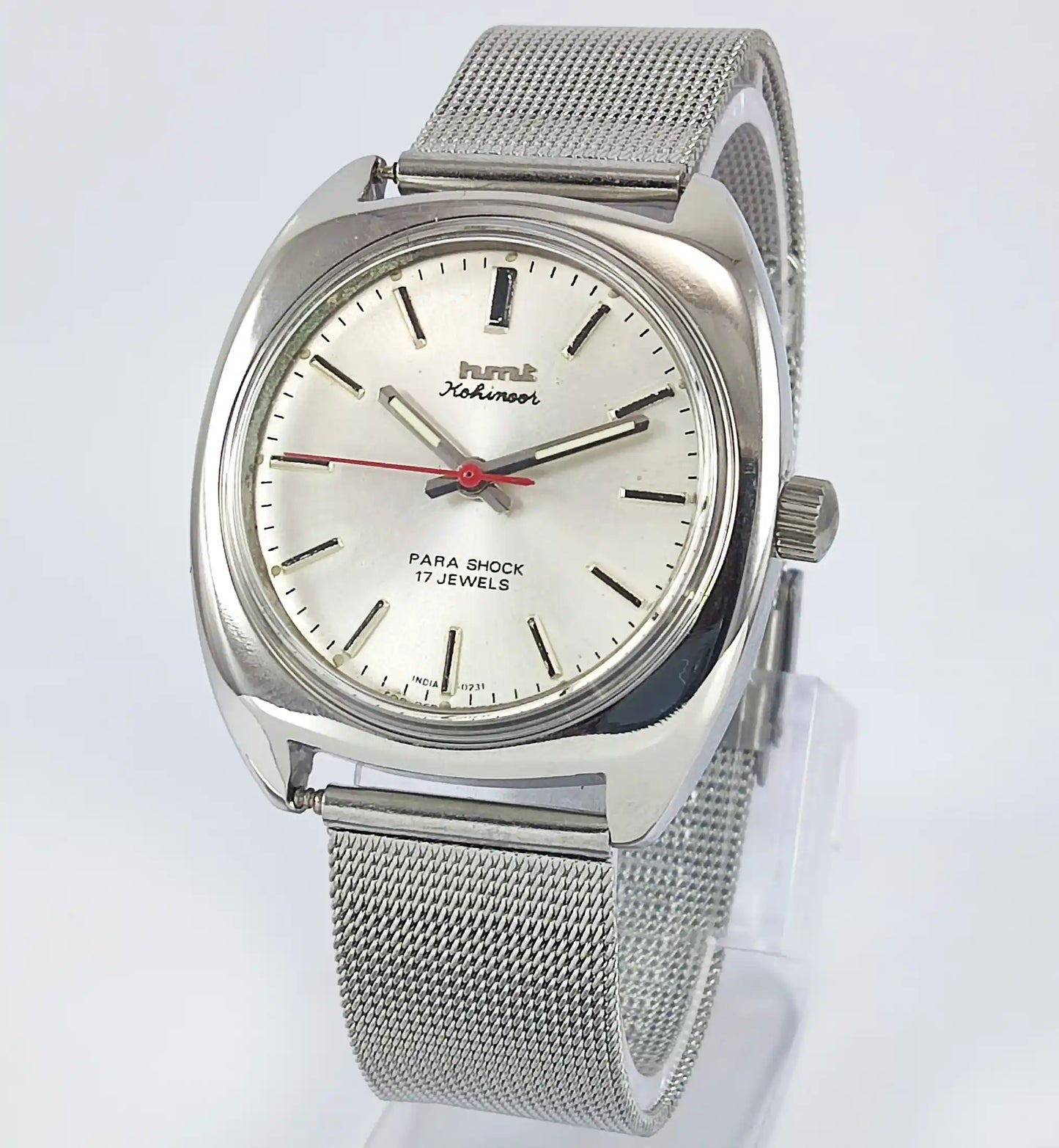 HMT Kohinoor 17 Jewels Para Shock 17 Jewels Silver Dial Watch - Discover-Diamonds