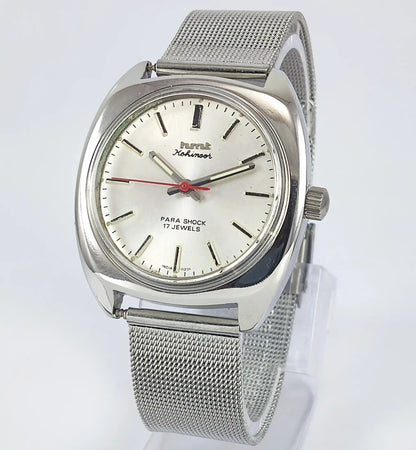 HMT Kohinoor 17 Jewels Para Shock 17 Jewels Silver Dial Watch - Discover-Diamonds