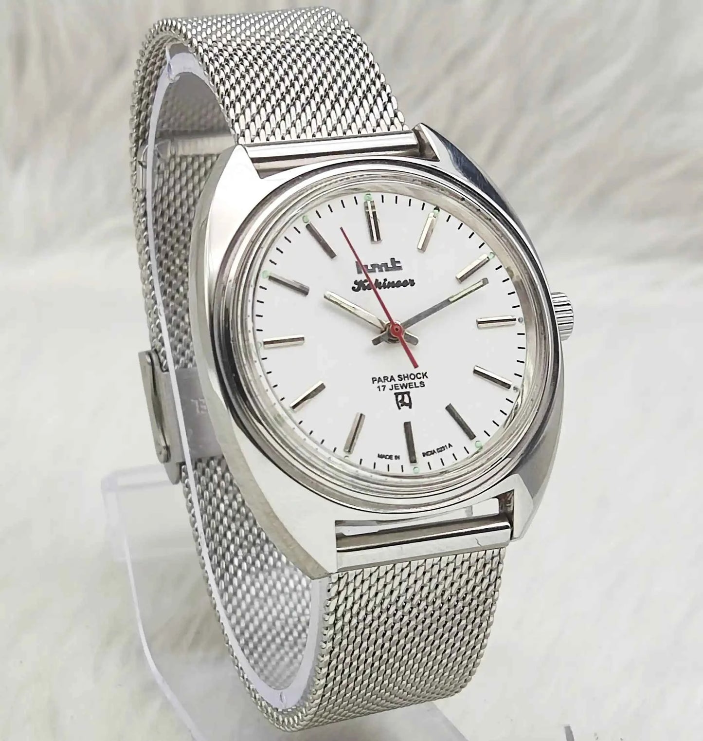 HMT Kohinoor Handwinding Stick Indices Blue Dial Men's Watch