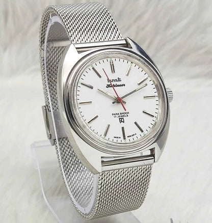 HMT Kohinoor Handwinding Stick Indices Blue Dial Men's Watch