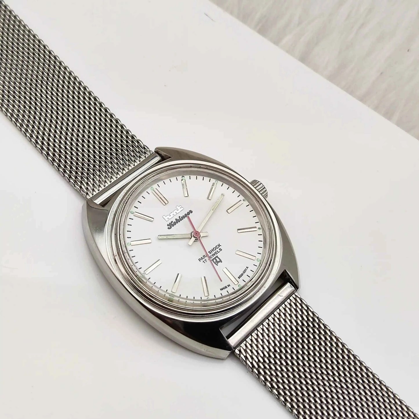 HMT Kohinoor Handwinding Stick Indices Blue Dial Men's Watch