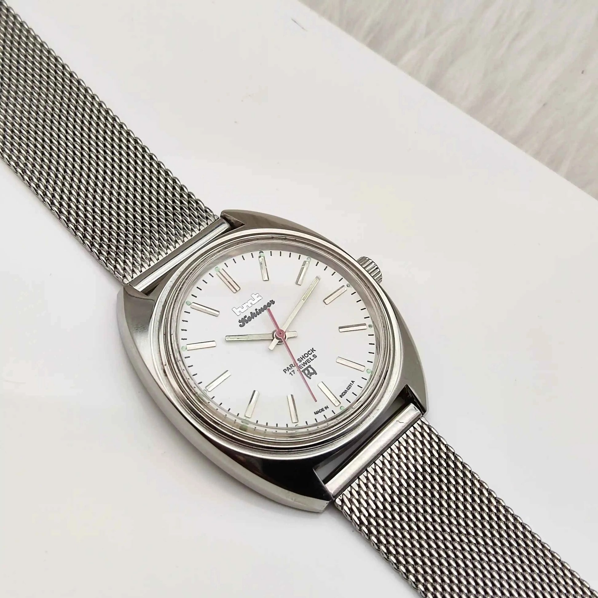 HMT Kohinoor Handwinding Stick Indices Blue Dial Men's Watch