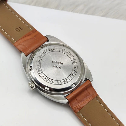 HMT Kohinoor Men's Watch with Purple Dial - 17 Jewels Handwinding Timepiece