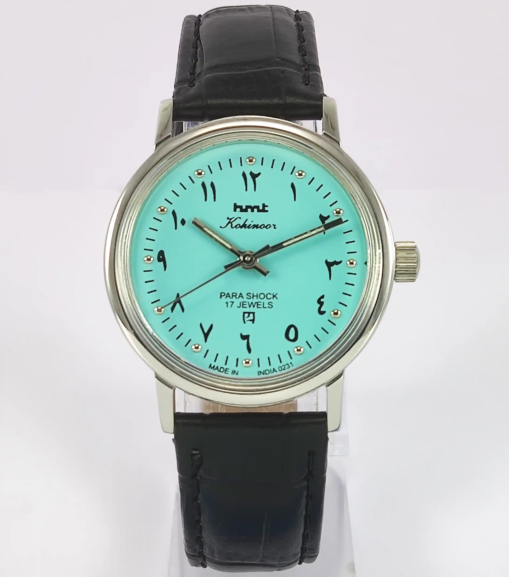 HMT Kohinoor Arabic 17 Jewels Turquoise Dial Handwinding Men's Watch - Discover-Diamonds