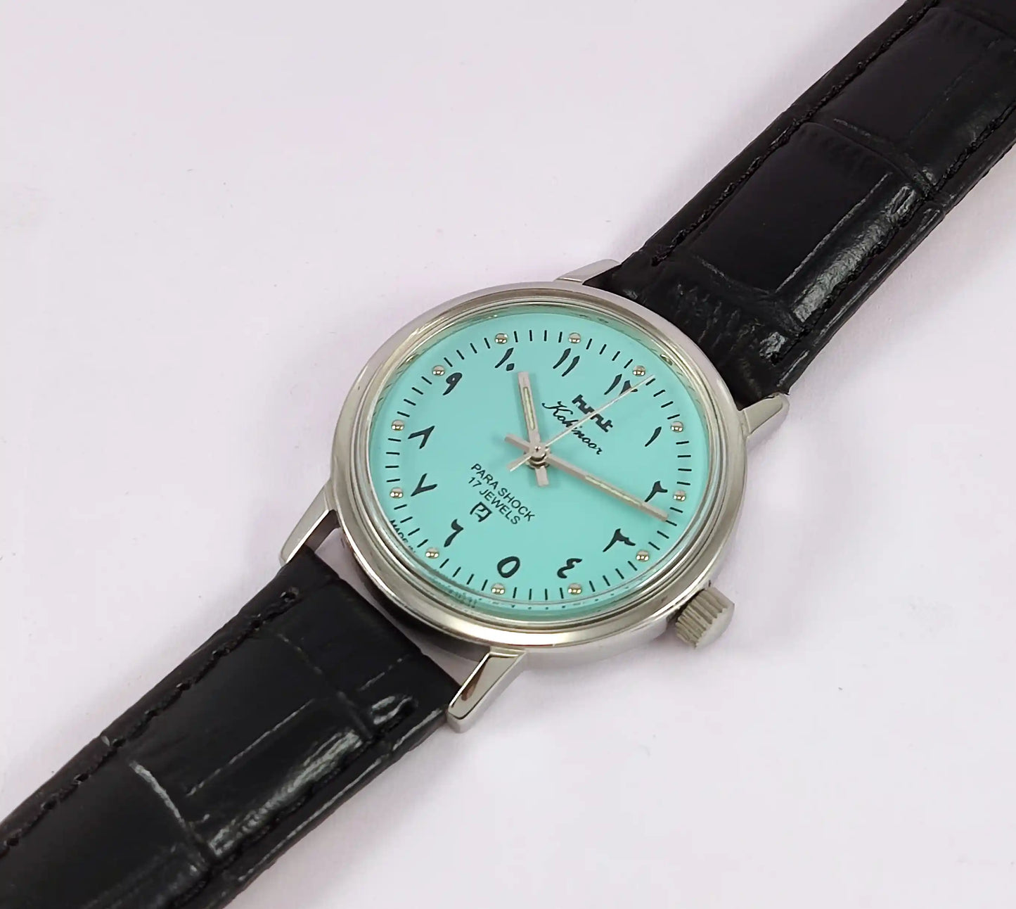 HMT Kohinoor Arabic 17 Jewels Turquoise Dial Handwinding Men's Watch - Discover-Diamonds