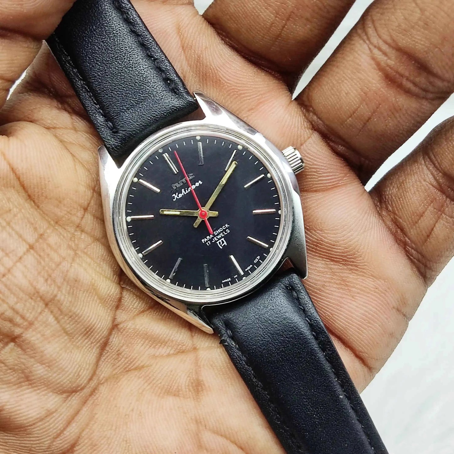 HMT Kohinoor Black Dial 17 Jewels Handwinding Watch
