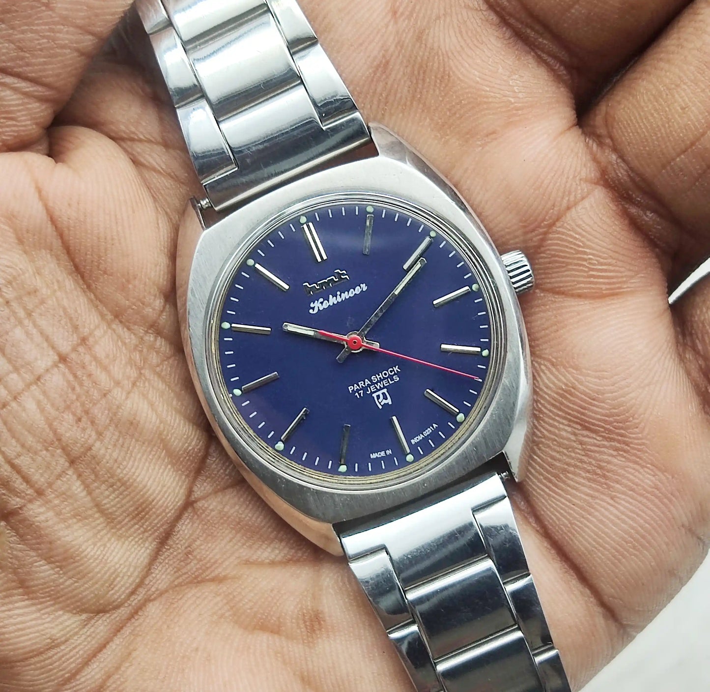 HMT Kohinoor Blue Dial - 17 Jewels Handwinding Watch