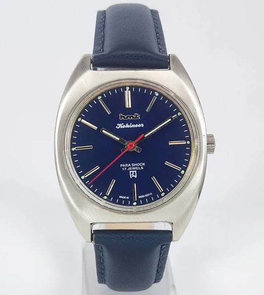 HMT Kohinoor Devanagari Font Green Dial 17 Jewels Para Shock Discover-Diamonds