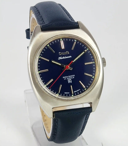 HMT Kohinoor Devanagari Font Green Dial 17 Jewels Para Shock Discover-Diamonds