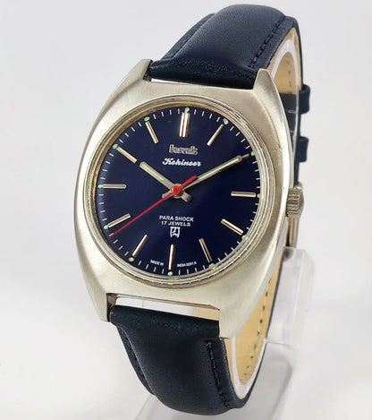 HMT Kohinoor Devanagari Font Green Dial 17 Jewels Para Shock Discover-Diamonds