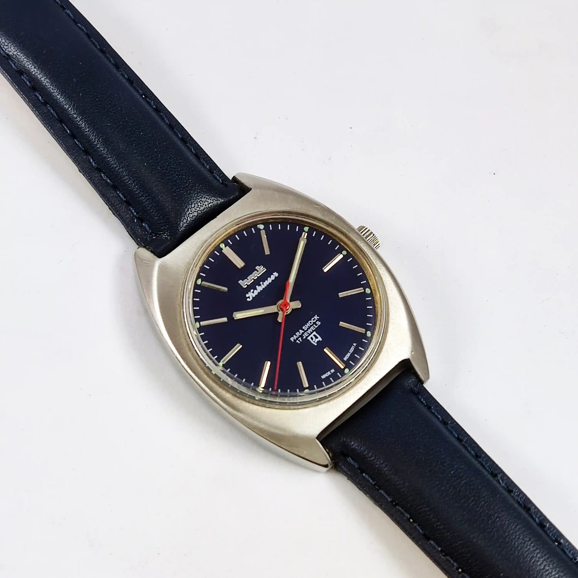 HMT Kohinoor Devanagari Font Green Dial 17 Jewels Para Shock Discover-Diamonds