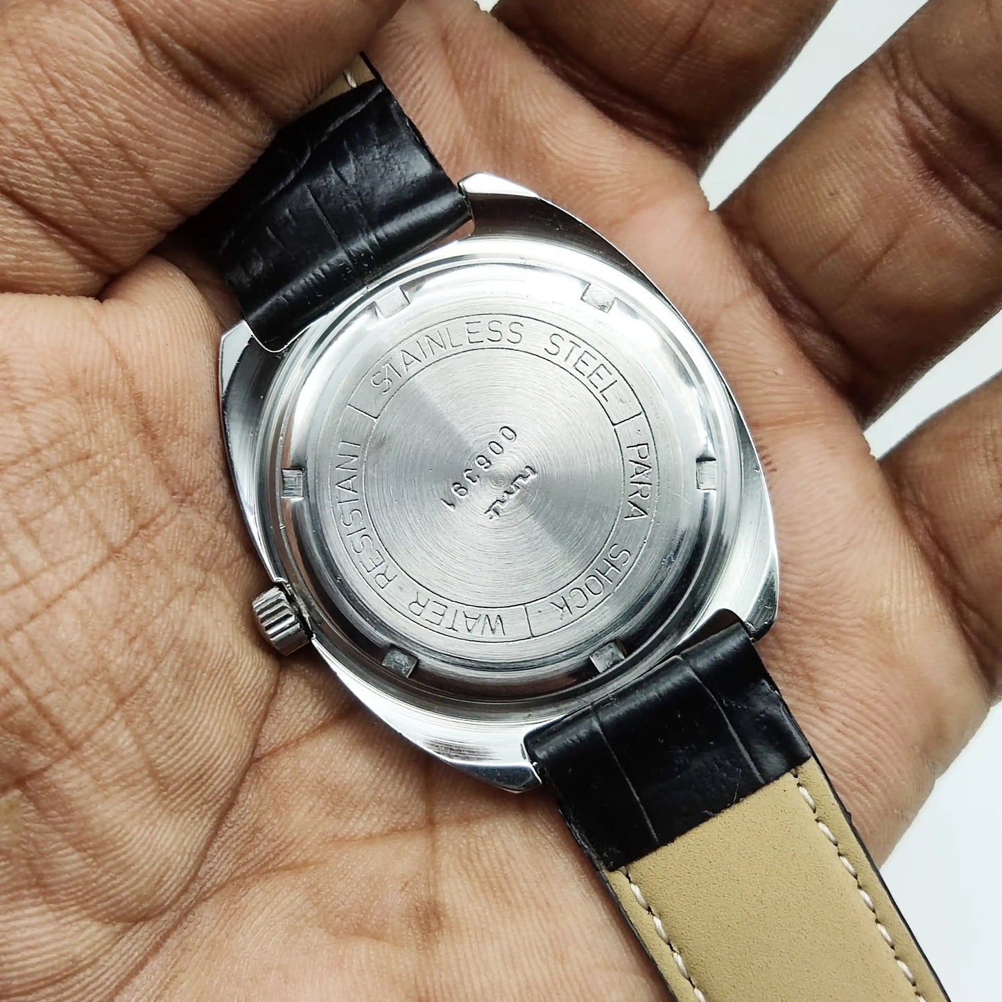 HMT Kohinoor Gray Dial 17 Jewels Para Shock Stick Indices Watch