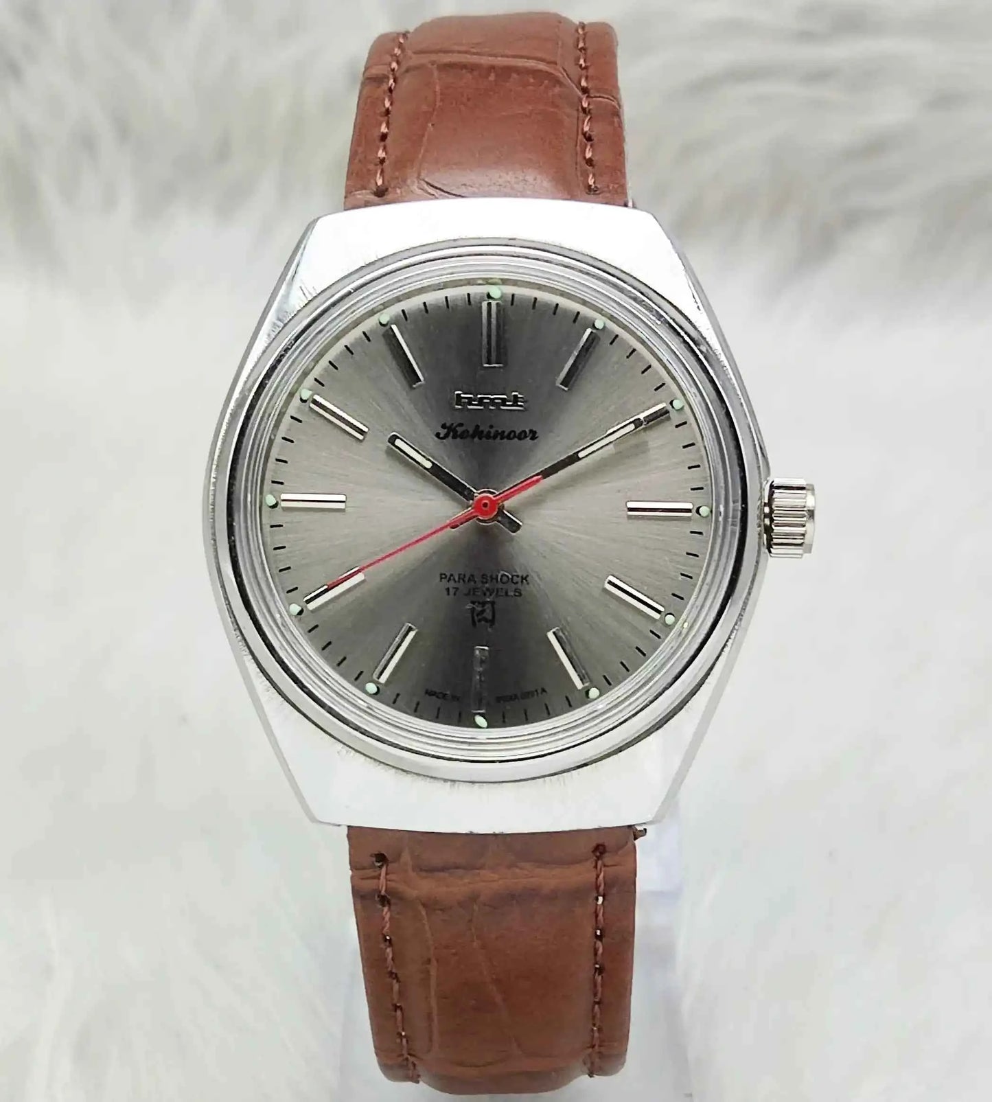HMT Kohinoor Gray Dial 17 Jewels Handwinding Watch