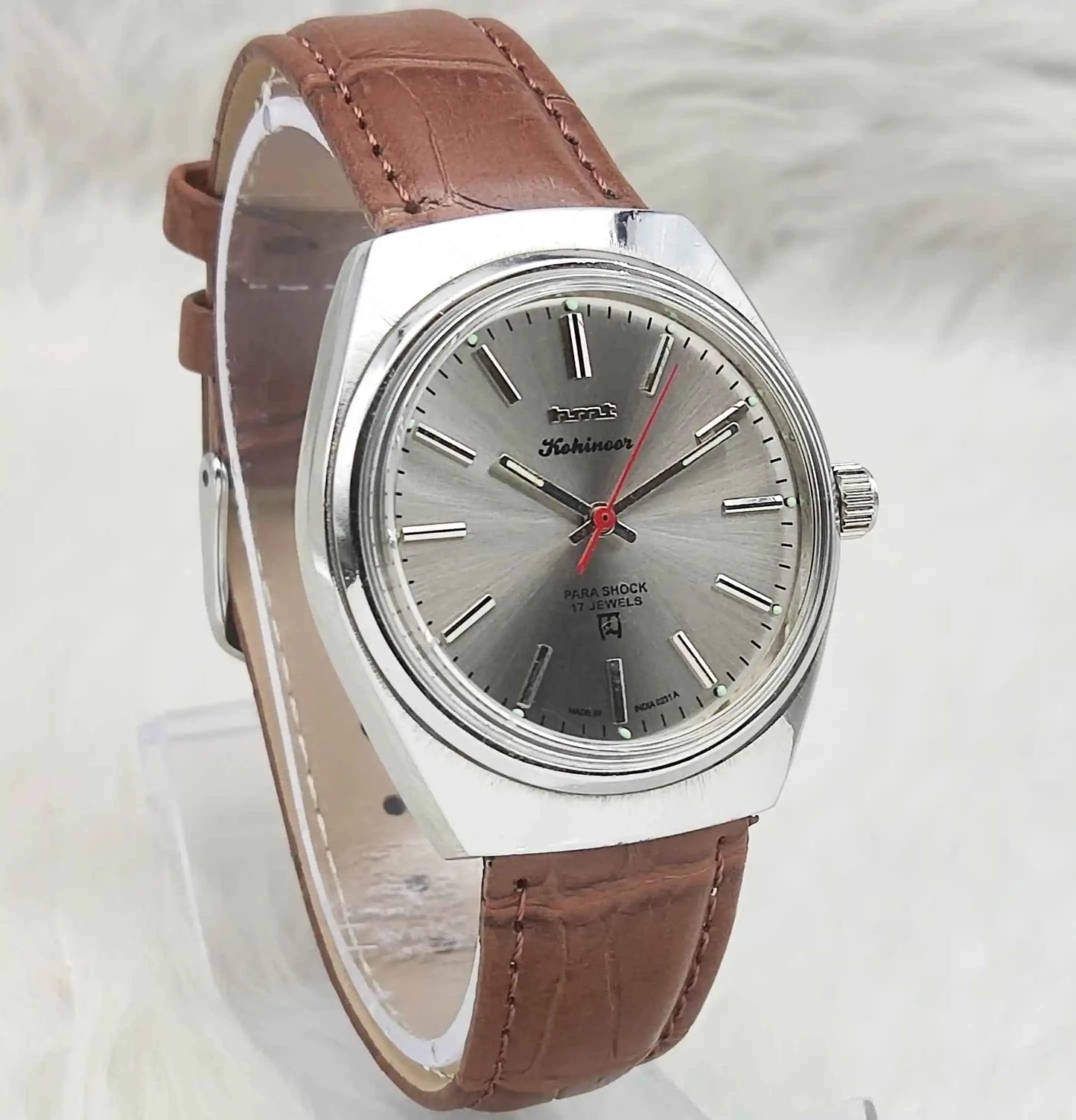 HMT Kohinoor Gray Dial 17 Jewels Handwinding Watch