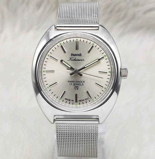 HMT Kohinoor Gray Dial 17 Jewels Stick Indices Watch